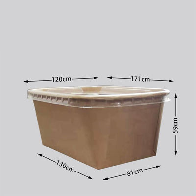 เครื่องบรรจุกล่องอาหารจานด่วนกระดาษคราฟท์แบบใช้แล้วทิ้ง Square Light Food Take Away CHW-1000M