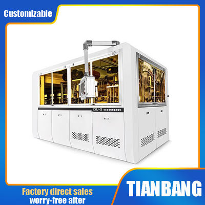 เครื่องทำชามกระดาษอาหารกลางวัน 3KW Multi Grid พร้อมตลับลูกปืนนิวเมติกไฟฟ้าแบบมอเตอร์ CHJ-G